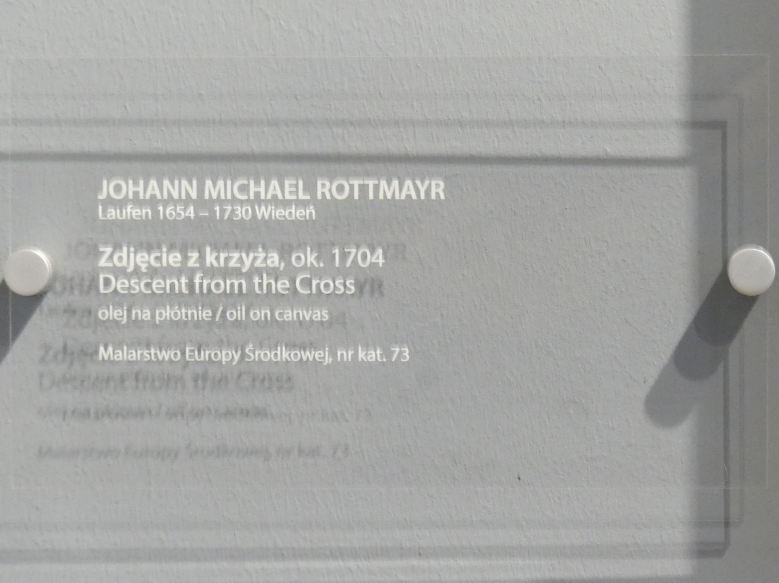 Johann Michael Rottmayr (1674–1730), Kreuzabnahme, Breslau, Nationalmuseum, 2. OG, europäische Kunst 15.-20. Jhd., Saal 11, um 1704, Bild 3/3