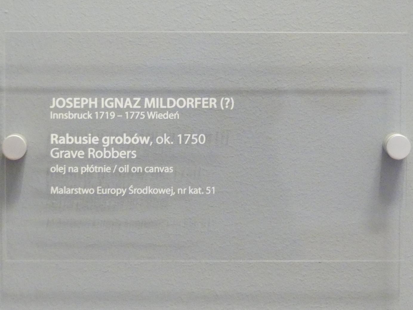 Josef Ignaz Mildorfer (1750–1760), Grabräuber, Breslau, Nationalmuseum, 2. OG, europäische Kunst 15.-20. Jhd., Saal 12, um 1750, Bild 2/2