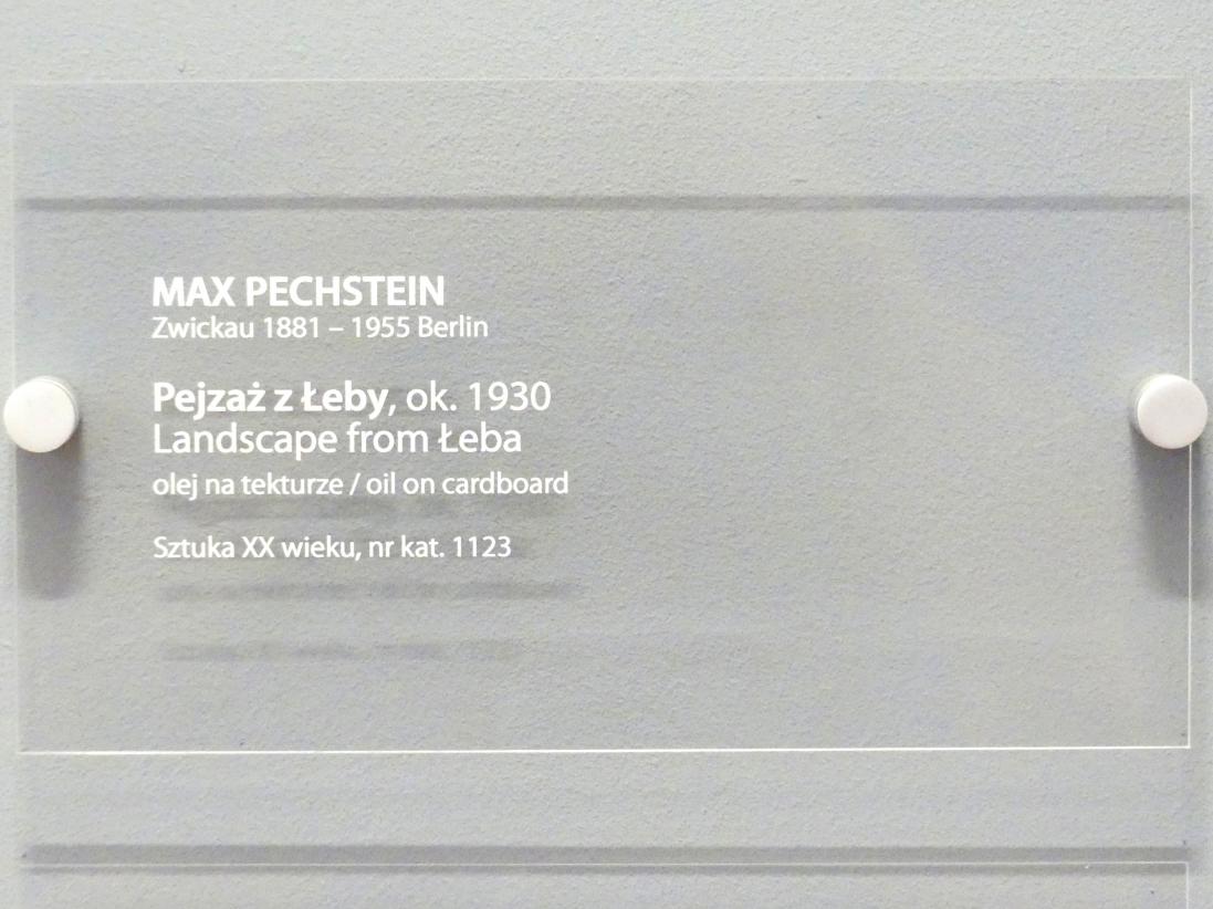 Max Pechstein (1895–1953), Landschaft mit Leba, Breslau, Nationalmuseum, 2. OG, europäische Kunst 15.-20. Jhd., Saal 17, um 1930, Bild 2/2