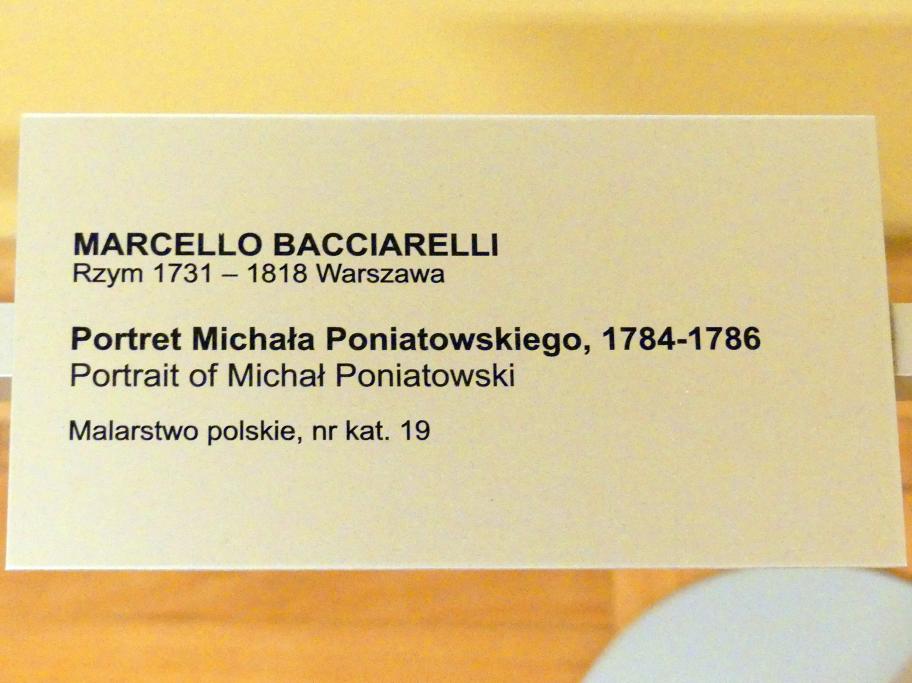 Marcello Bacciarelli (1759–1785), Porträt des Michał Jerzy Poniatowski (1736-1794), Breslau, Nationalmuseum, 2. OG, polnische Kunst 17.-19. Jhd., Saal 1, 1784–1786, Bild 2/2