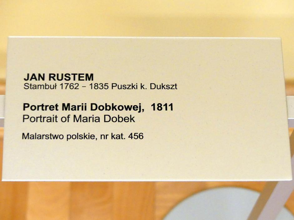Jan Rustem (1811–1814), Porträt der Maria Dobek, Breslau, Nationalmuseum, 2. OG, polnische Kunst 17.-19. Jhd., Saal 2, 1811, Bild 2/2