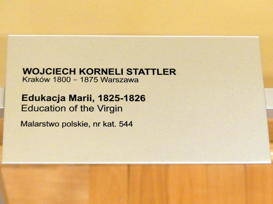 Wojciech Korneli Stattler (1825), Erziehung Mariens, Breslau, Nationalmuseum, 2. OG, polnische Kunst 17.-19. Jhd., Saal 2, 1825–1826, Bild 2/2