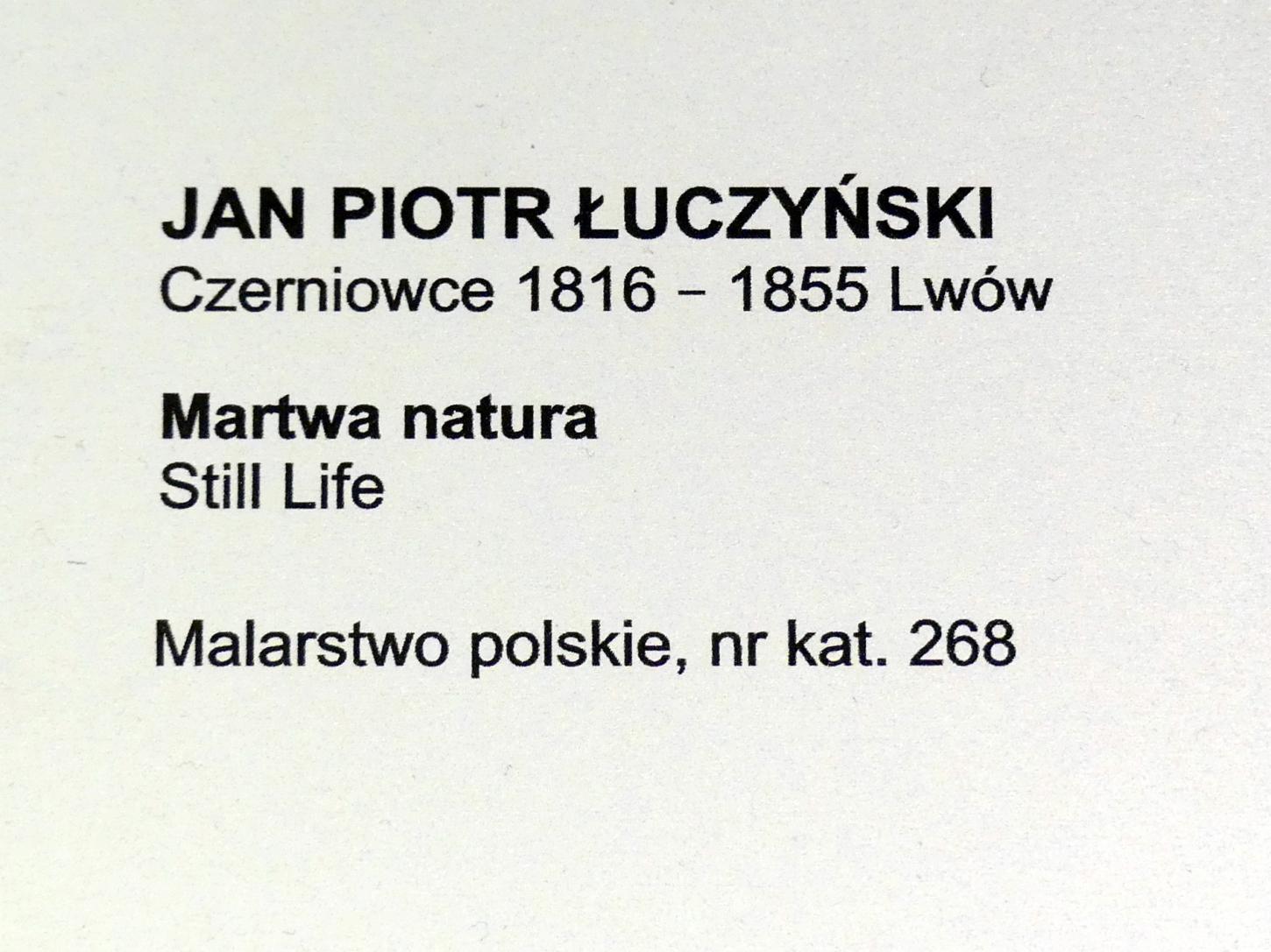 Jan Piotr Łuczyński (Undatiert), Stillleben, Breslau, Nationalmuseum, 2. OG, polnische Kunst 17.-19. Jhd., Saal 3, Undatiert, Bild 2/2