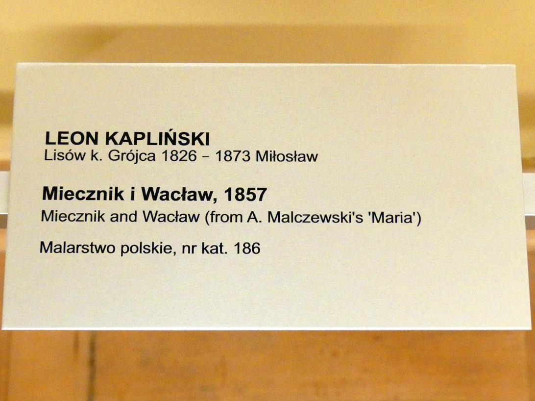 Leon Kapliński (1857), Miecznik und Wacław, Breslau, Nationalmuseum, 2. OG, polnische Kunst 17.-19. Jhd., Saal 4, 1857, Bild 2/2