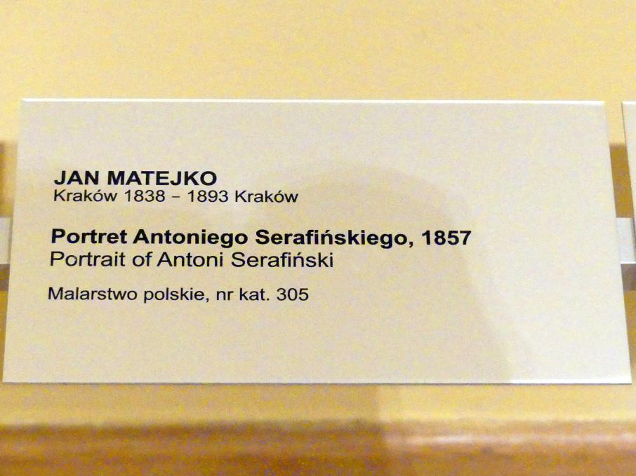 Jan Matejko (1857–1893), Porträt des Antoni Serafinski, Breslau, Nationalmuseum, 2. OG, polnische Kunst 17.-19. Jhd., Saal 5, 1857, Bild 2/2