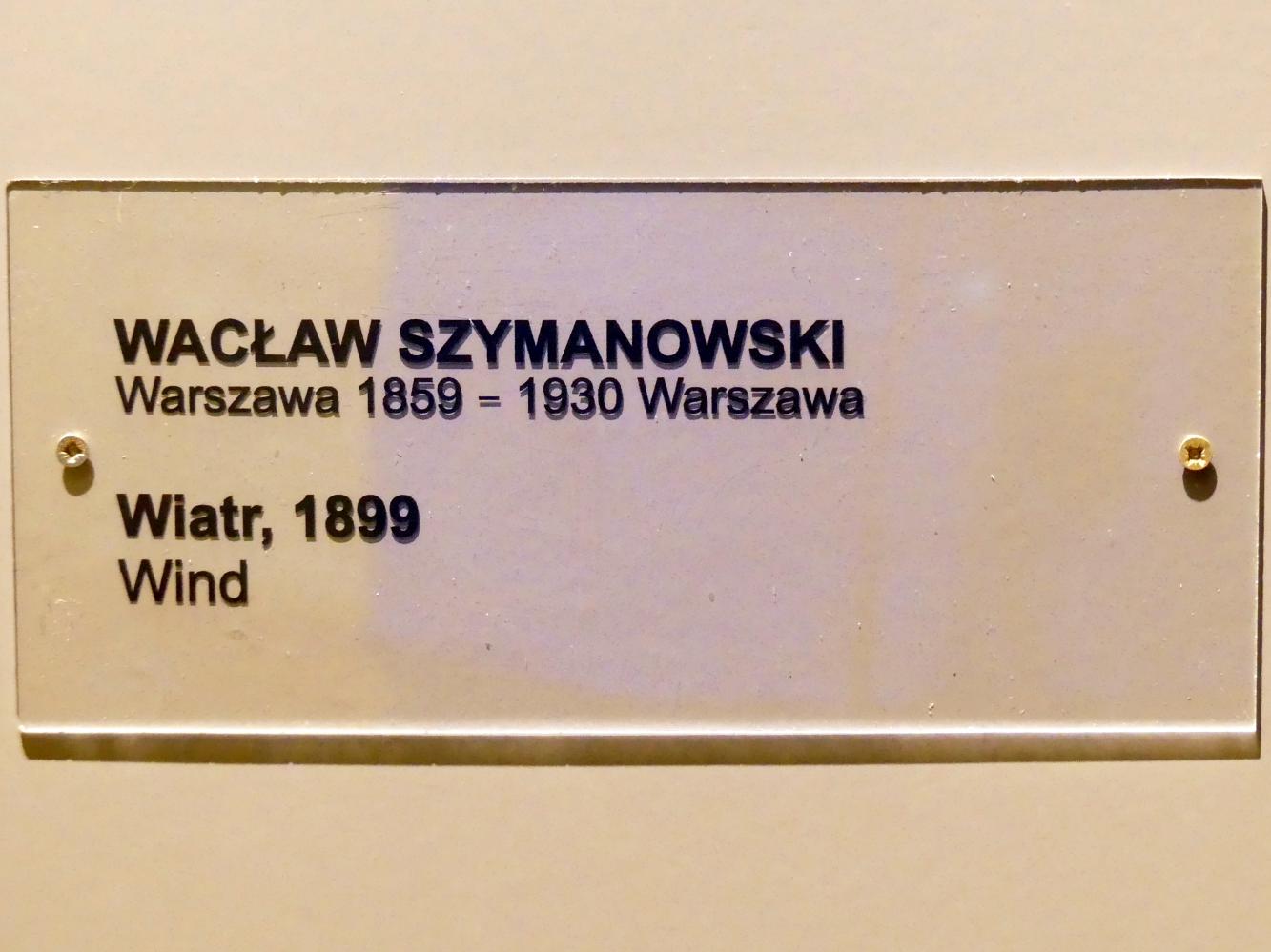 Wacław Szymanowski (1899), Wind, Breslau, Nationalmuseum, 1. OG, schlesische Kunst 17.-19. Jhd., Saal 4, 1899, Bild 6/6