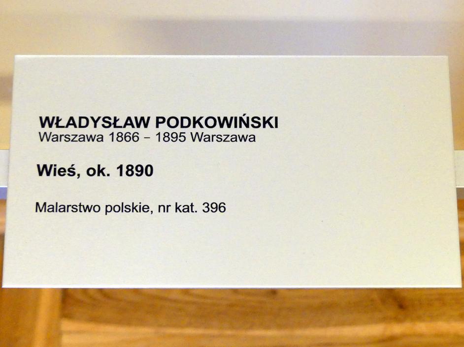 Władysław Podkowiński (1890–1894), Dorf, Breslau, Nationalmuseum, 1. OG, schlesische Kunst 17.-19. Jhd., Saal 4, 1890, Bild 2/2