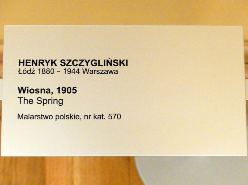 Henryk Szczyglinski (1904–1907), Frühling, Breslau, Nationalmuseum, 1. OG, schlesische Kunst 17.-19. Jhd., Saal 6, 1905, Bild 2/2