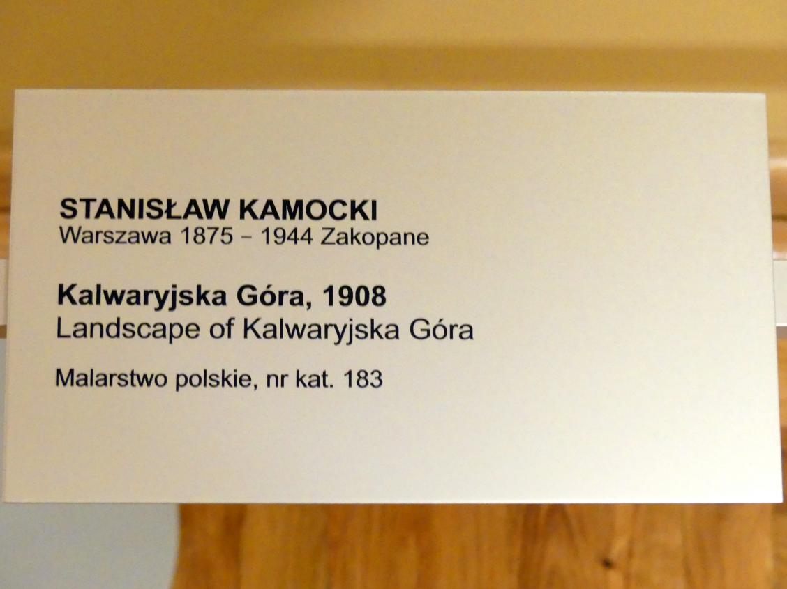 Stanisław Kamocki (1908), Landschaft bei Kalwaryjska Góra, Breslau, Nationalmuseum, 1. OG, schlesische Kunst 17.-19. Jhd., Saal 6, 1908, Bild 2/2