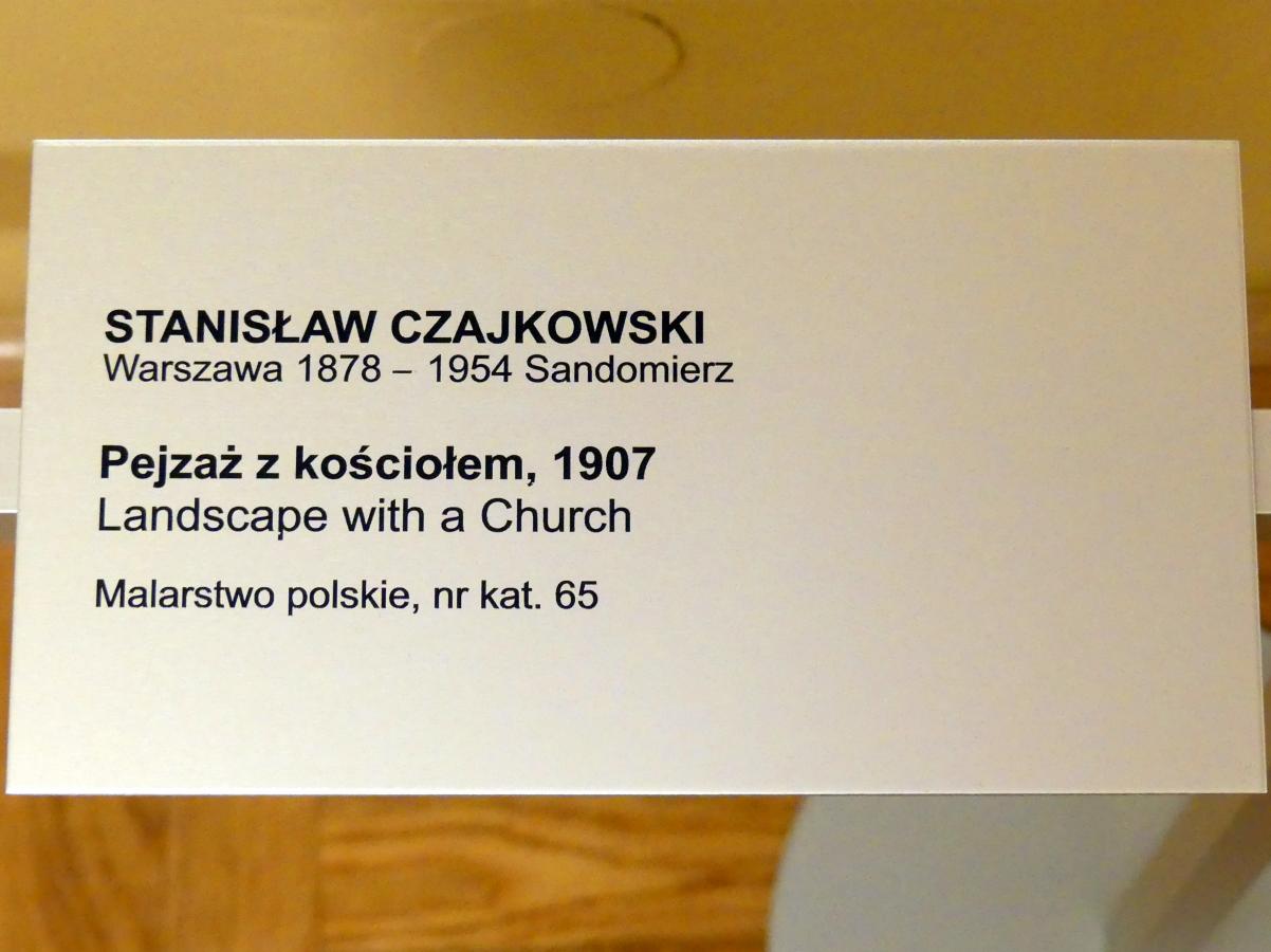 Stanisław Czajkowski (1907), Landschaft mit Kirche, Breslau, Nationalmuseum, 1. OG, schlesische Kunst 17.-19. Jhd., Saal 6, 1907, Bild 2/2