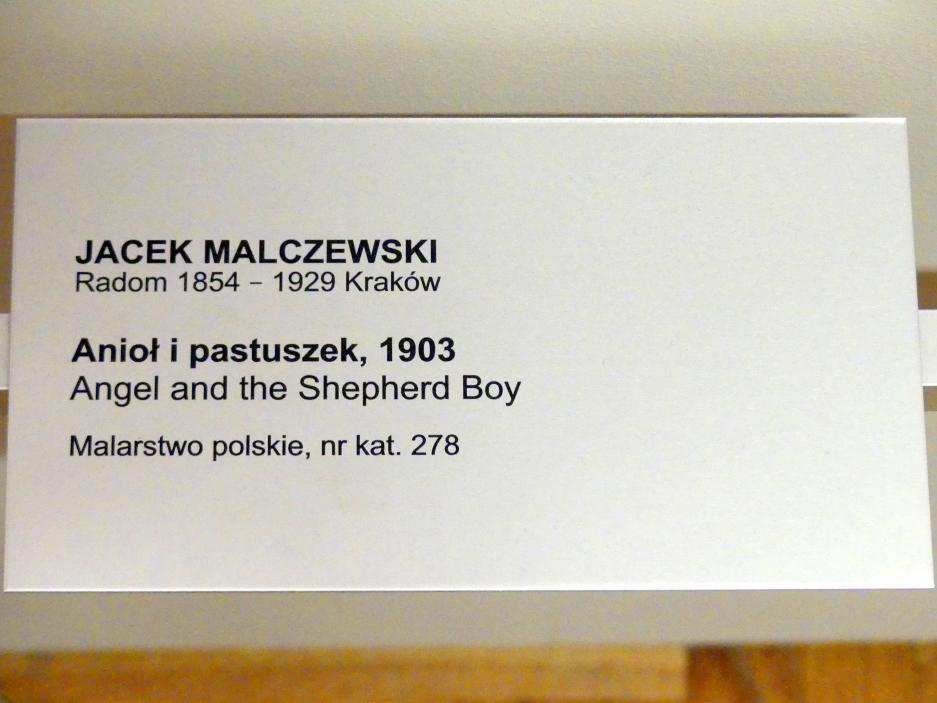 Jacek Malczewski (1876–1917), Engel und Hirtenjunge, Breslau, Nationalmuseum, 1. OG, schlesische Kunst 17.-19. Jhd., Saal 7, 1903, Bild 2/2