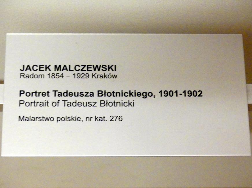 Jacek Malczewski (1876–1917), Porträt des Bildhauers Tadeusz Błotnicki (1858-1928), Breslau, Nationalmuseum, 1. OG, schlesische Kunst 17.-19. Jhd., Saal 7, 1901–1902, Bild 2/2