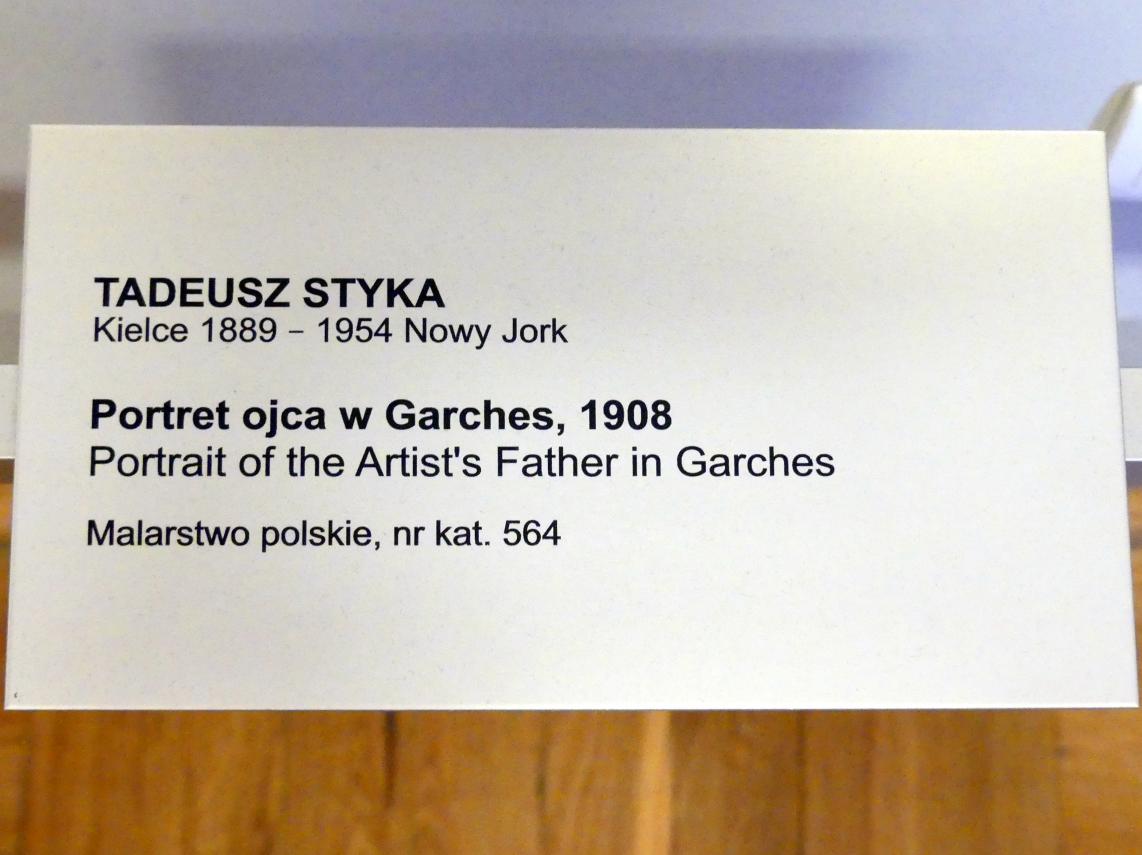 Tadeusz Styka (1908), Porträt des Vaters des Künstlers in Garches, Breslau, Nationalmuseum, 1. OG, schlesische Kunst 17.-19. Jhd., Saal 7, 1908, Bild 2/2