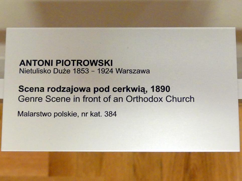 Antoni Piotrowski (1890), Genreszene vor einer orthodoxen Kirche, Breslau, Nationalmuseum, 1. OG, schlesische Kunst 17.-19. Jhd., Saal 8, 1890, Bild 2/2