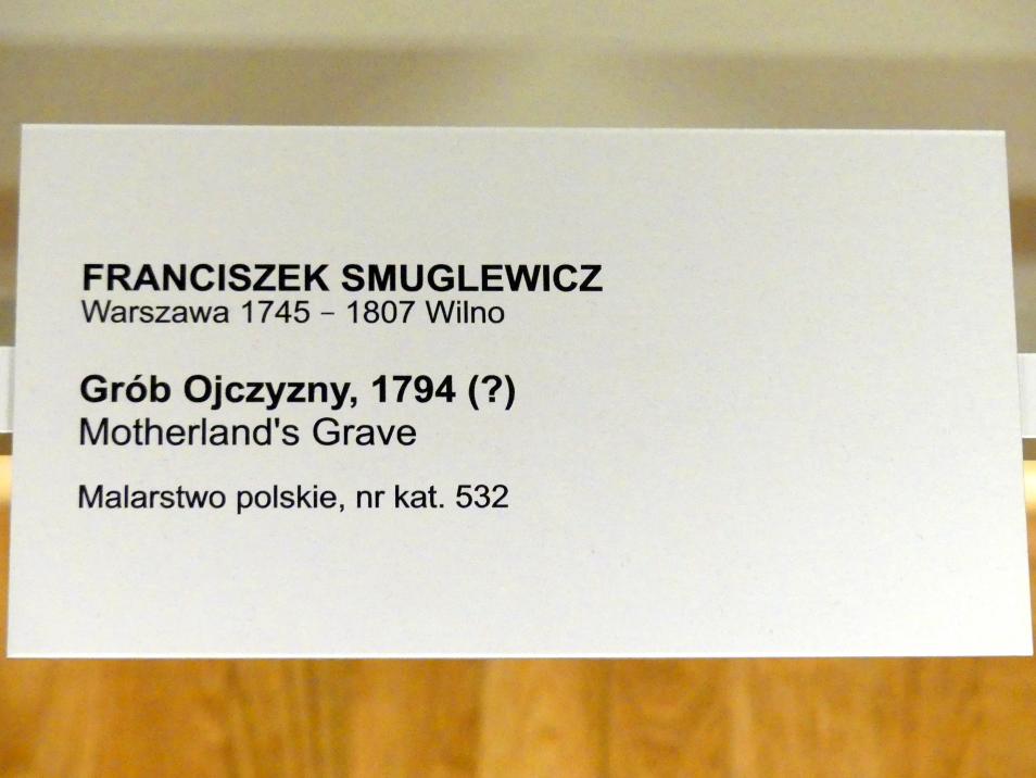 Franciszek Smuglewicz (1780–1794), Das Grab des Vaterlandes, Breslau, Nationalmuseum, 1. OG, schlesische Kunst 17.-19. Jhd., Saal 9, 1794, Bild 2/2