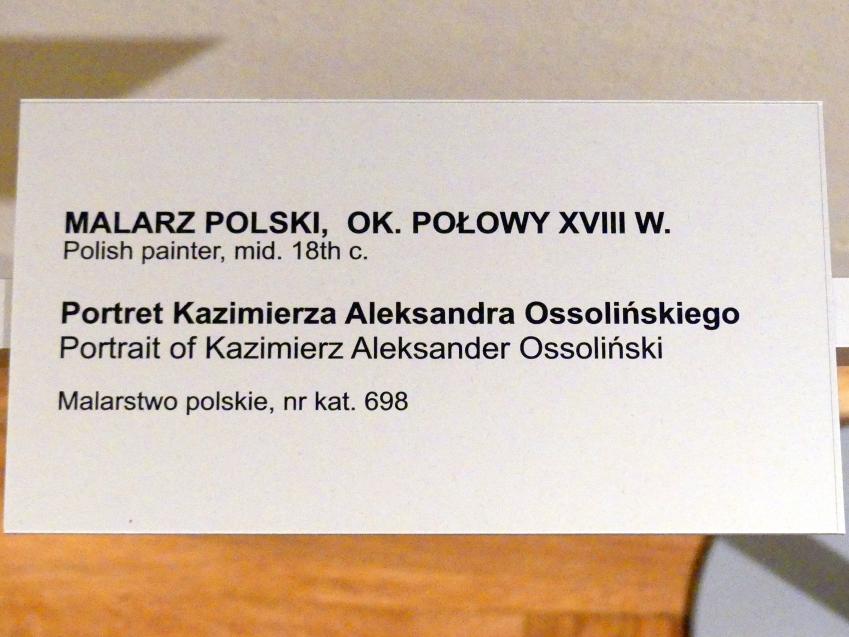Porträt des Kazimierz Aleksander Ossoliński, Breslau, Nationalmuseum, 1. OG, schlesische Kunst 17.-19. Jhd., Gang, Mitte 18. Jhd., Bild 2/2
