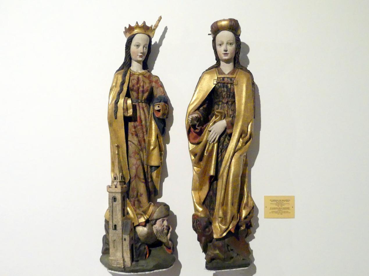 Meister des Verkündigungs-Polyptychons (Werkstatt) (1475–1480): Hll. Barbara und Margareta, um 1480
