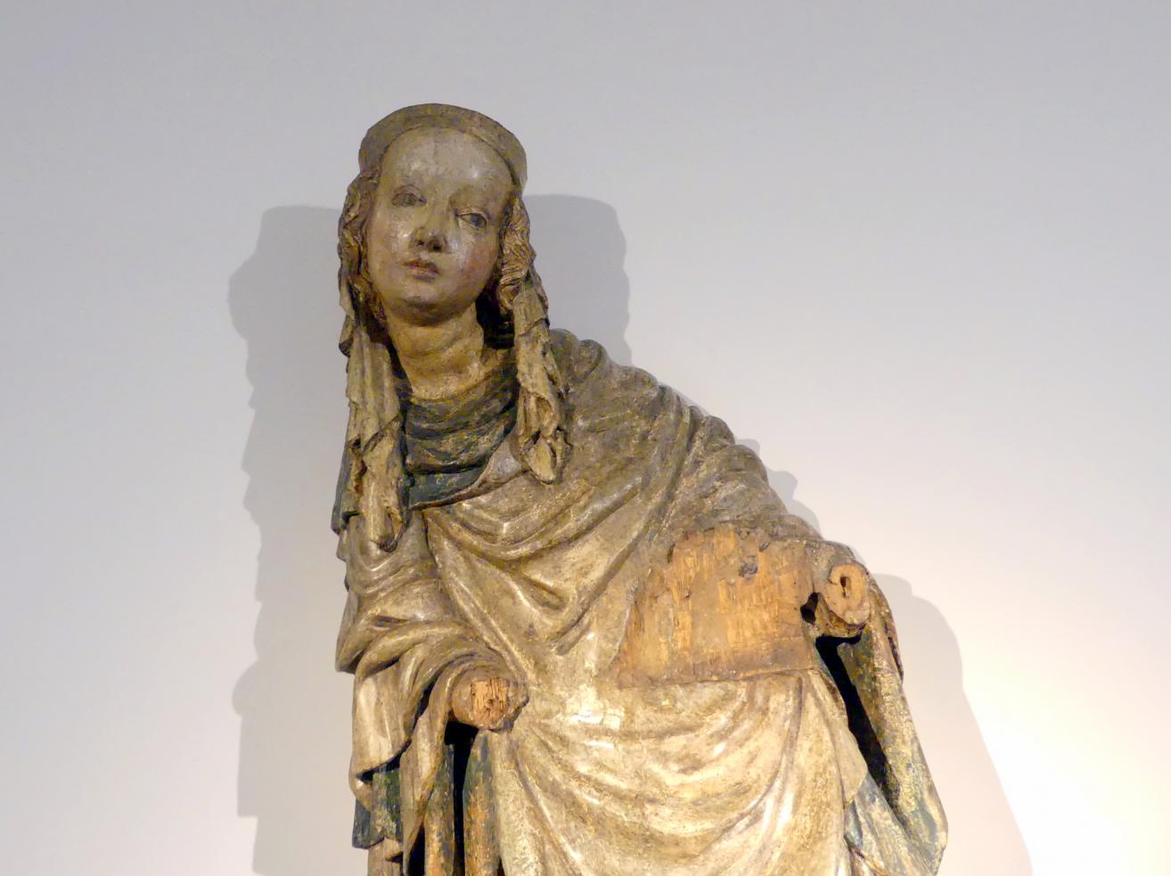Jungfrau Maria, Breslau, ehem. Klarissenkloster, jetzt Breslau, Nationalmuseum, 1. OG, schlesische Kunst 14.-16. Jhd., Korridor, um 1420, Bild 2/3