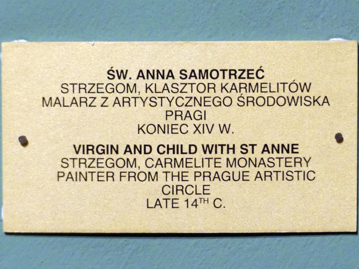 Anna Selbdritt, Striegau (Strzegom), ehem Karmelitenkloster, jetzt Breslau, Nationalmuseum, 1. OG, schlesische Kunst 14.-16. Jhd., Saal 2, Ende 14. Jhd., Bild 2/2
