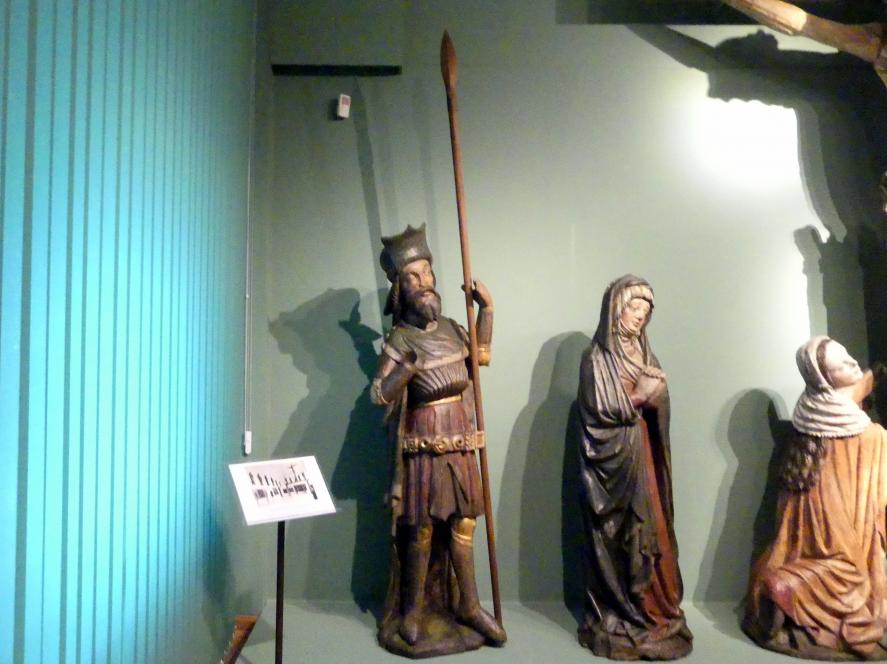 Kreuzigungsgruppe, Breslau, Kirche St. Maria Magdalena, jetzt Breslau, Nationalmuseum, 1. OG, schlesische Kunst 14.-16. Jhd., Saal 3, um 1420–1430, Bild 2/12