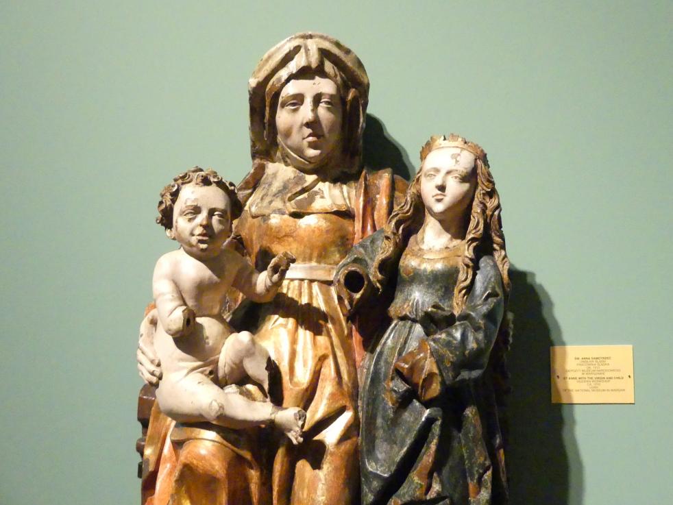 Heilige Anna Selbdritt, Breslau, Nationalmuseum, 1. OG, schlesische Kunst 14.-16. Jhd., Saal 10, um 1510, Bild 2/3