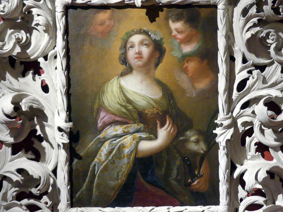 Felix Anton Scheffler (1737), Heilige Agnes, Breslau, Nationalmuseum, 1. OG, schlesische Kunst 16.-19. Jhd., Saal 8, 1737, Bild 2/3