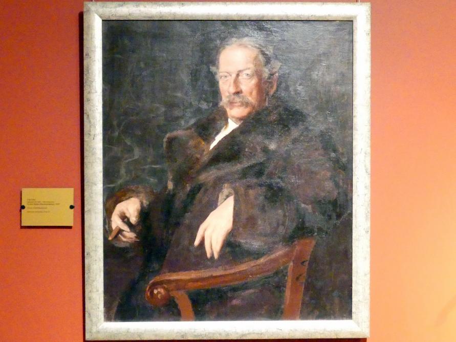 Fritz Erler (1897–1925), Porträt des Rafał Ludwik Maszkowski (polnischer Geiger und Dirigent), Breslau, Nationalmuseum, 1. OG, schlesische Kunst 16.-19. Jhd., Saal 11, 1897, Bild 1/2