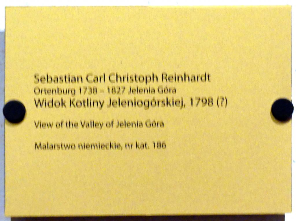 Sebastian Carl Christoph Reinhardt (1798–1800), Landschaft bei Hirschberg, Breslau, Nationalmuseum, 1. OG, schlesische Kunst 16.-19. Jhd., Saal 9, 1798, Bild 2/2