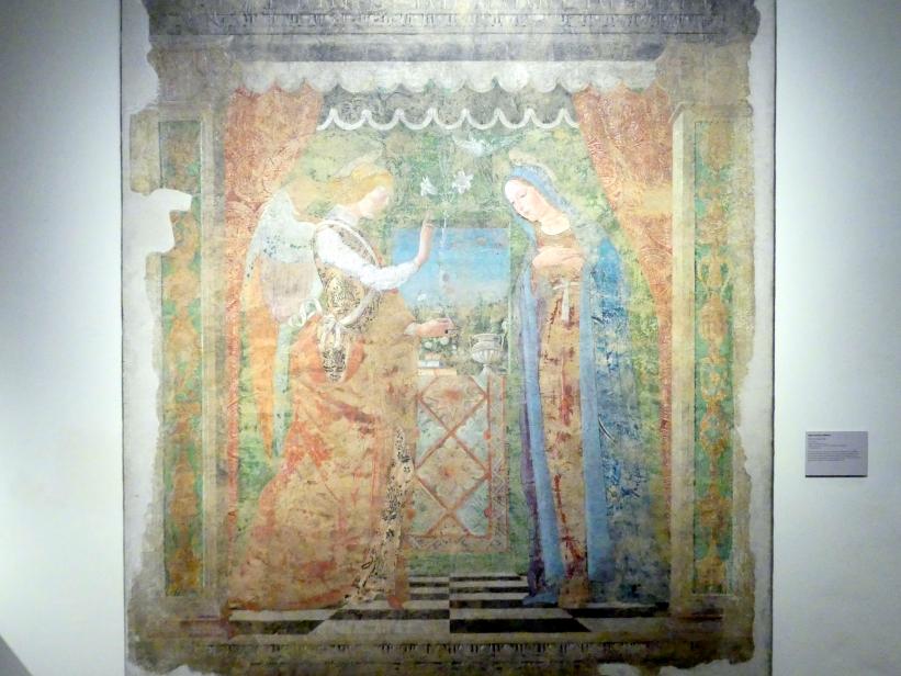 Mariä Verkündigung, Castelvetro di Modena, chiesa dei Santi Senesio e Teopompo, jetzt Modena, Galleria Estense, Saal 6, um 1470–1480, Bild 2/2