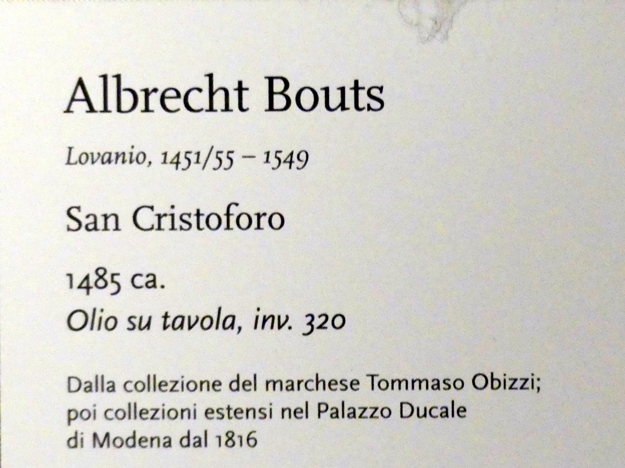 Albert (Aelbrecht) Bouts (1480–1537), Heiliger Christophorus, Modena, Galleria Estense, Saal 7, um 1485, Bild 2/2