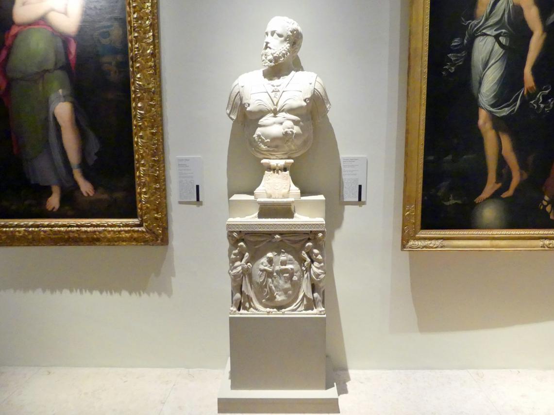 Prospero Sogari Spani (il Clemente) (1554), Porträt des Ercole II. d’Este, Allegorie der Geduld, Modena, Galleria Estense, Saal 12, 1554, Bild 2/5