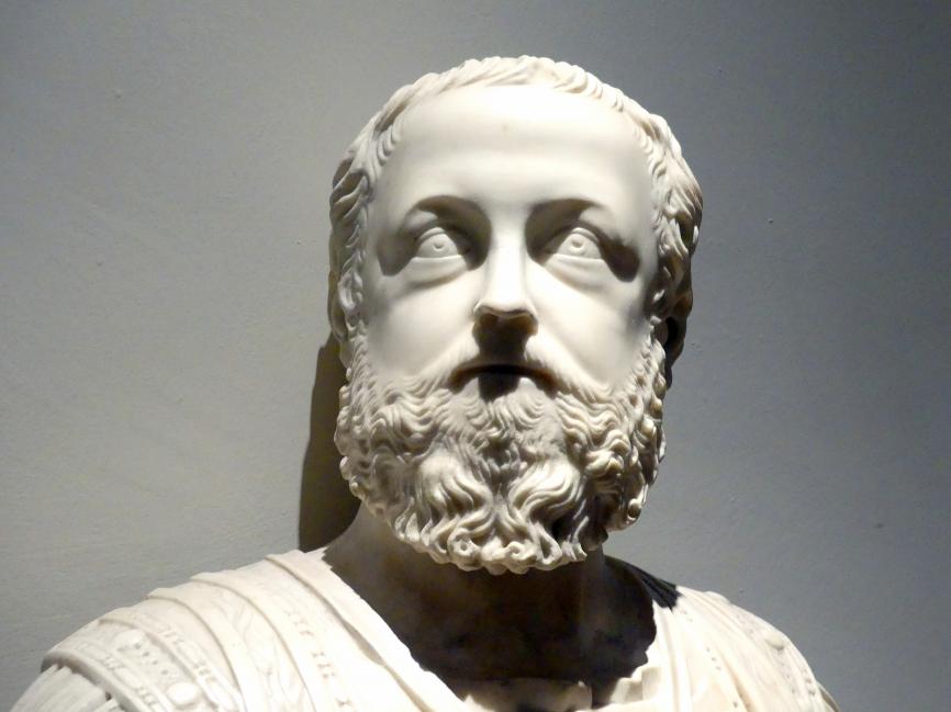 Prospero Sogari Spani (il Clemente) (1554), Porträt des Ercole II. d’Este, Allegorie der Geduld, Modena, Galleria Estense, Saal 12, 1554, Bild 4/5