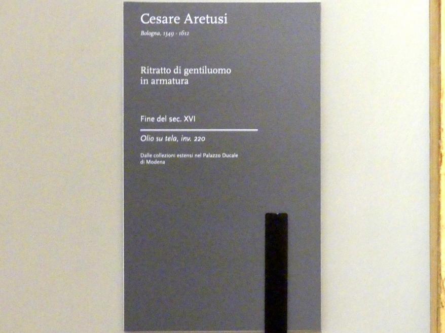 Cesare Aretusi (1595), Bildnis eines Herren in Rüstung, Modena, Galleria Estense, Saal 15, Ende 16. Jhd., Bild 2/2