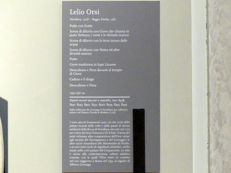 Lelio Orsi (1546–1570), Wandmalereien der Rocca di Novellara, Rocca di Novellara, Festung von Novellara, jetzt Modena, Galleria Estense, Saal 16, um 1555–1556, Bild 11/11