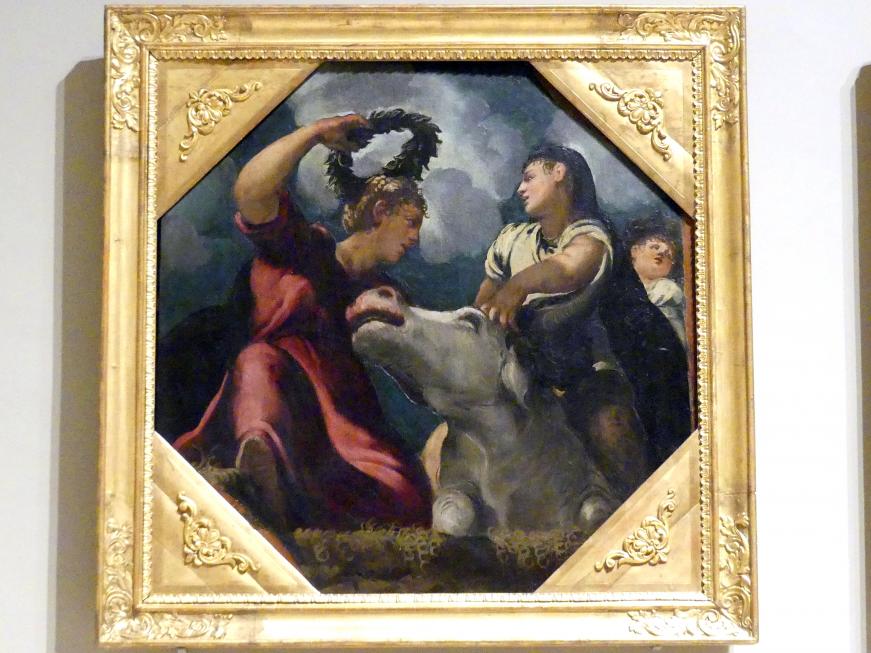 Tintoretto (Jacopo Robusti) (1540–1590), Zyklus von vierzehn Deckengemälden, Venedig, Palazzo Pisani Moretta, jetzt Modena, Galleria Estense, Saal 17, 1541–1542, Bild 2/17