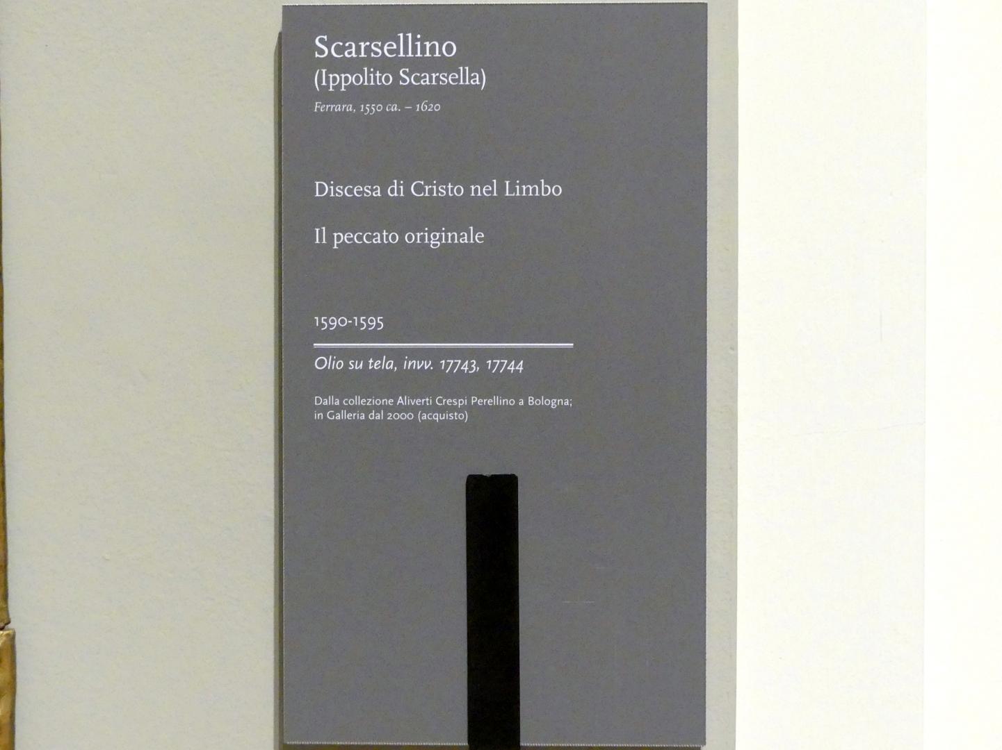 Ippolito Scarsella (Scarsellino) (1590–1609), Erbsünde, Modena, Galleria Estense, Saal 18, 1590–1595, Bild 2/2