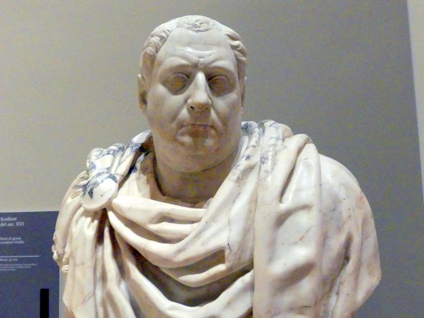 Büste eines Unbekannten, sogenannter Vitellio, Modena, Galleria Estense, Saal 18, 16. Jhd., Bild 4/5