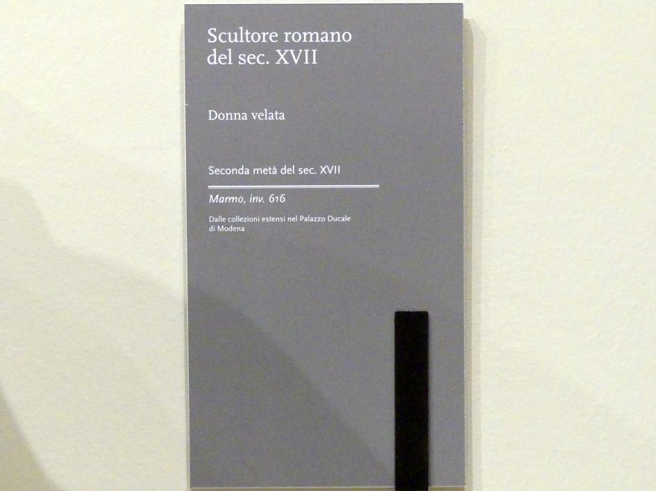 Verschleierte Frau, Modena, Galleria Estense, Saal 19, 2. Hälfte 17. Jhd., Bild 5/5