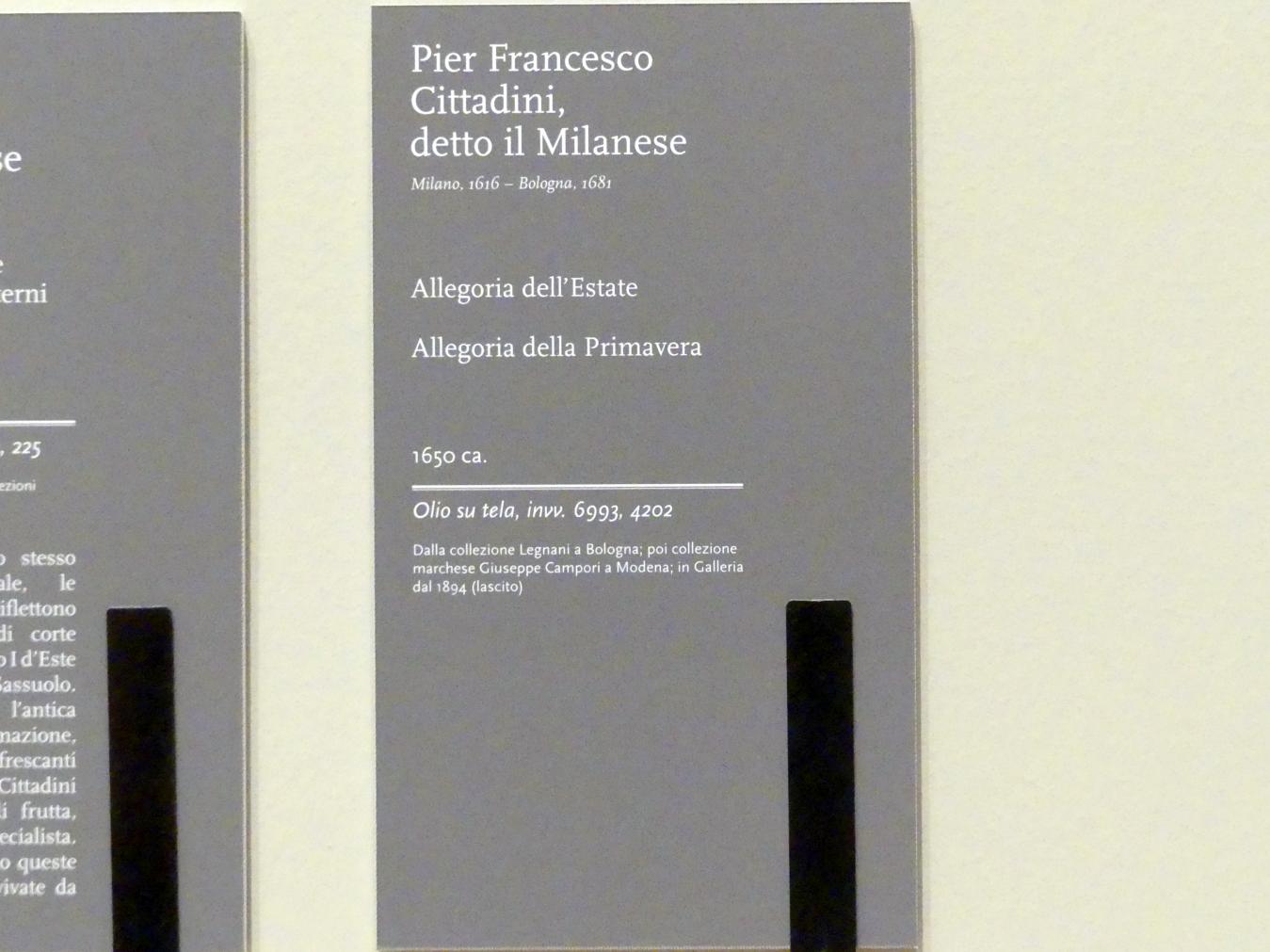 Pier Francesco Cittadini (il Milanese) (1642–1662), Allegorie des Frühlings, Modena, Galleria Estense, Saal 19, um 1650, Bild 2/2