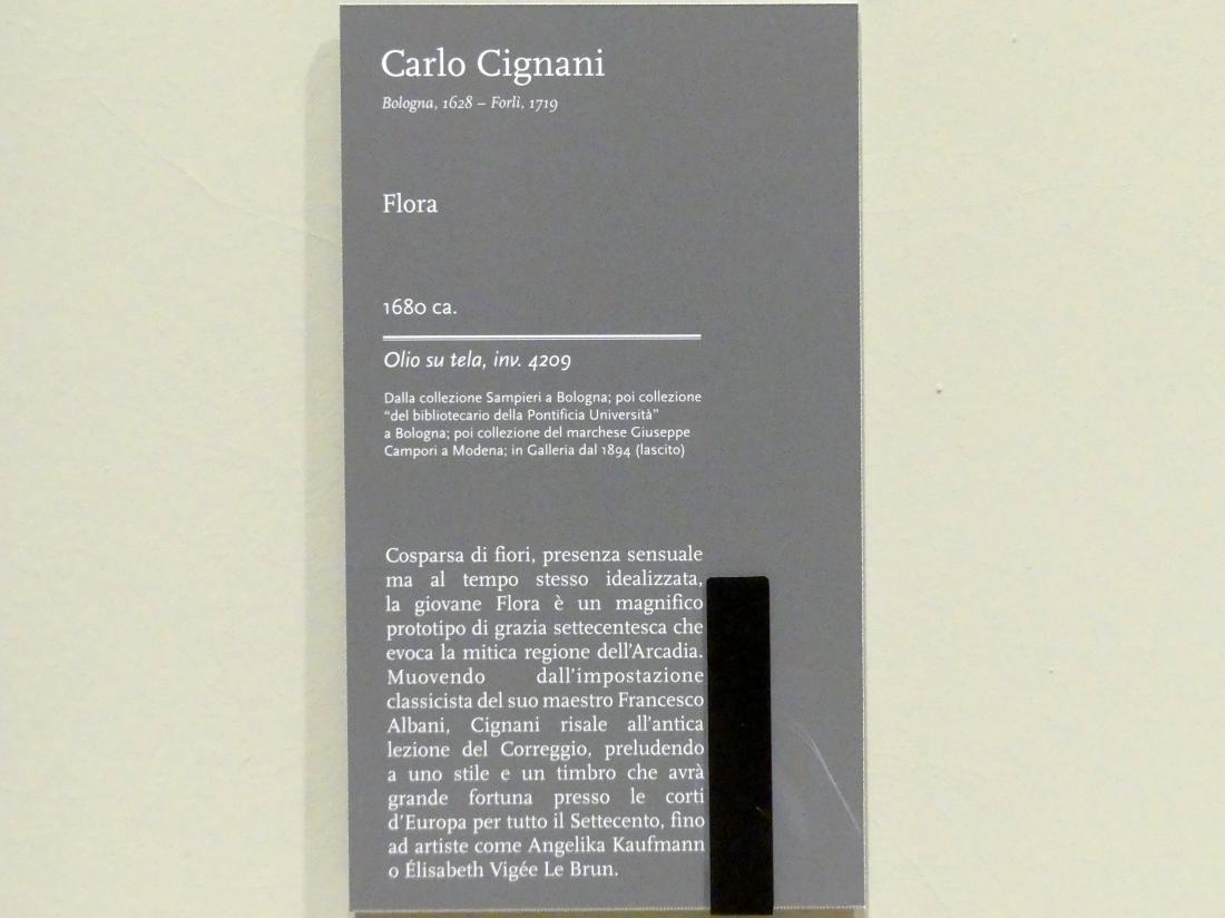 Carlo Cignani (1650–1680), Flora, Modena, Galleria Estense, Saal 20, um 1680, Bild 3/3