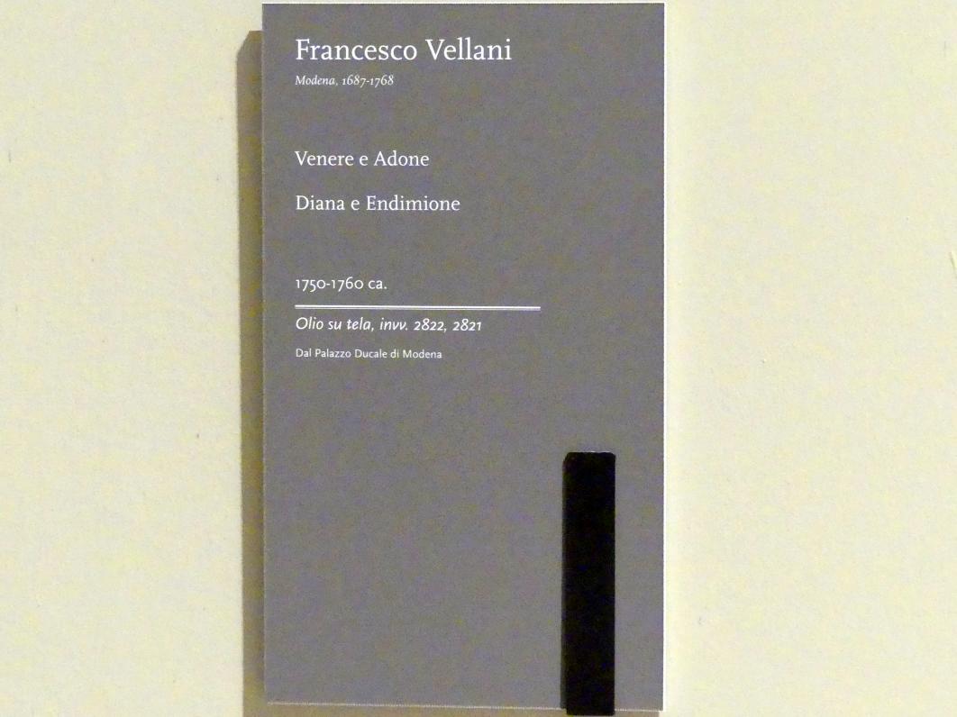 Francesco Vellani (1755), Venus und Adonis, Modena, Galleria Estense, Saal 20, um 1750–1760, Bild 2/2