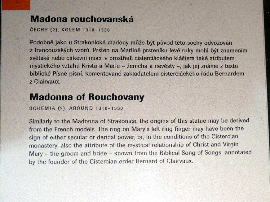 Madonna von Rouchovany, Prag, Nationalgalerie im Agneskloster, Saal A, um 1310–1330, Bild 10/10