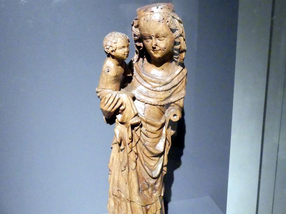 Meister der Madonna von Michle (Umkreis) (1349), Madonna von Dýšina, Dýšina, Kirche St. Simon und Judas Thaddäus, jetzt Prag, Nationalgalerie im Agneskloster, Saal B, vor 1350, Bild 2/3