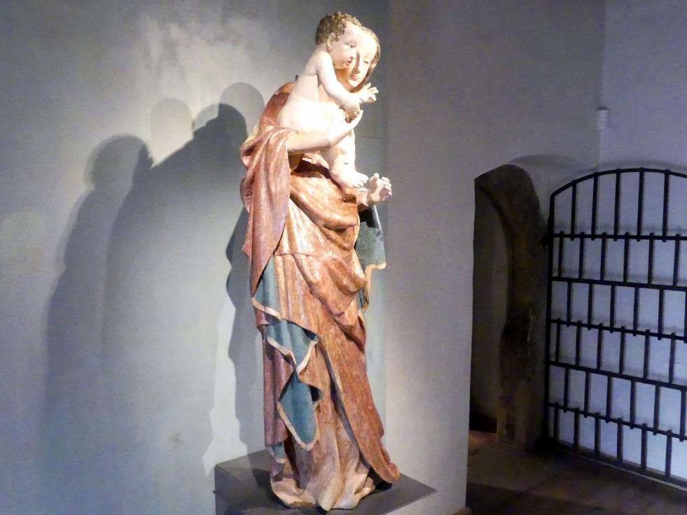 Meister der Žebrák-Madonna (1380–1385), Madonna von Žebrák, Bettlern (Žebrák), Pfarrkirche St. Laurentius, jetzt Prag, Nationalgalerie im Agneskloster, Saal E, um 1380, Bild 2/6