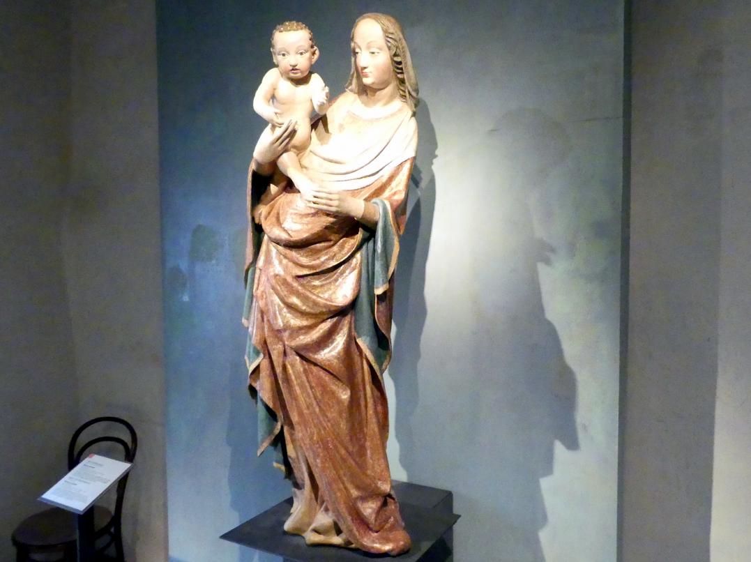 Meister der Žebrák-Madonna (1380–1385), Madonna von Žebrák, Bettlern (Žebrák), Pfarrkirche St. Laurentius, jetzt Prag, Nationalgalerie im Agneskloster, Saal E, um 1380, Bild 3/6