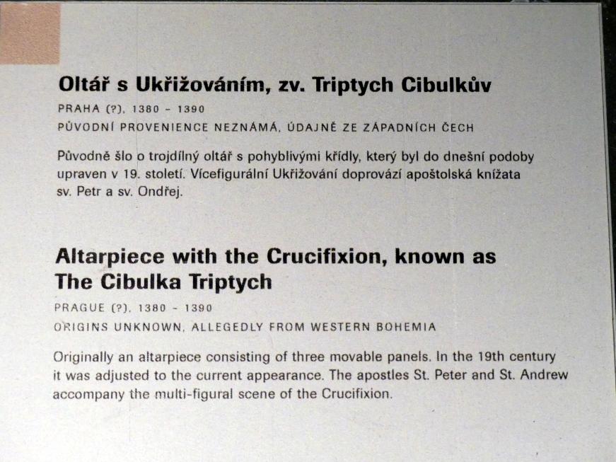 Cibulka-Triptychon, Prag, Nationalgalerie im Agneskloster, Saal E, 1380–1390, Bild 3/3