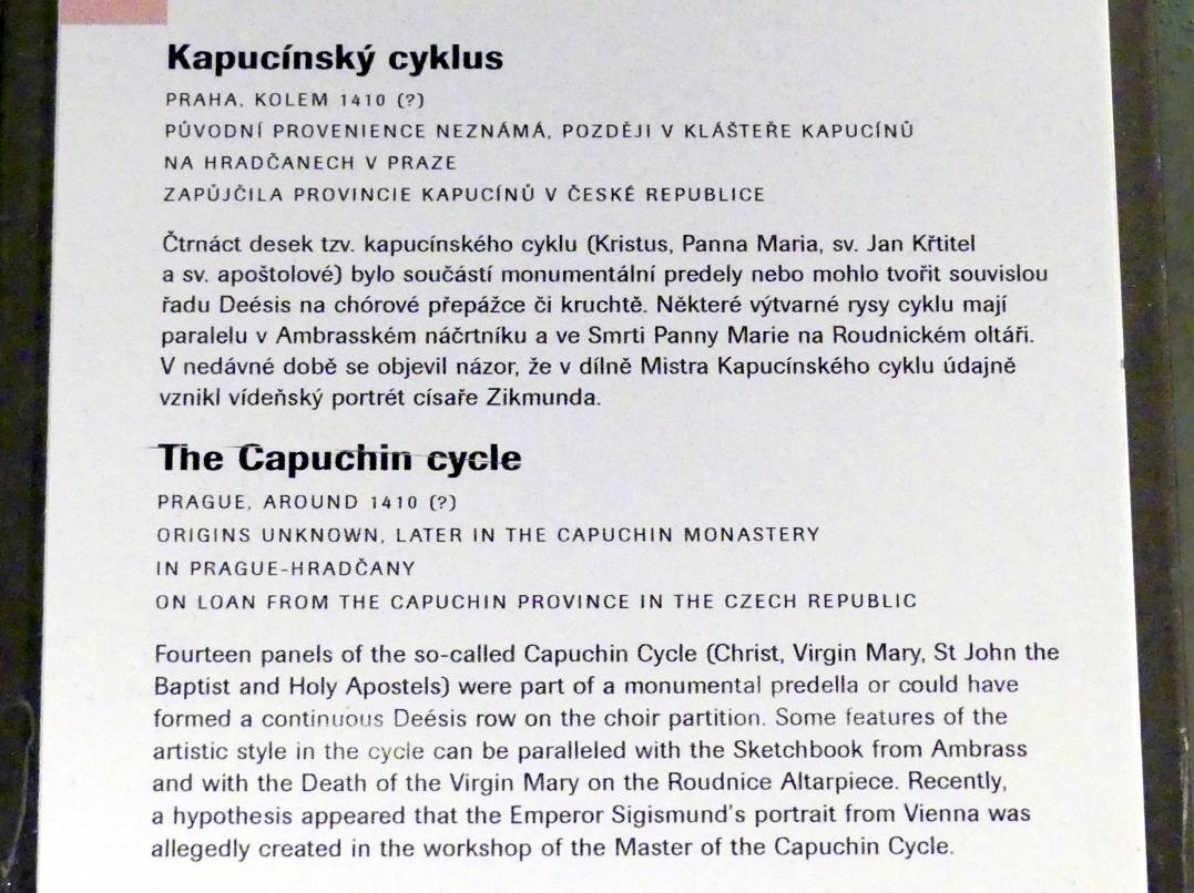 Sogenannter Kapuzinerzyklus, Prag, Nationalgalerie im Agneskloster, Saal G, um 1410, Bild 16/16