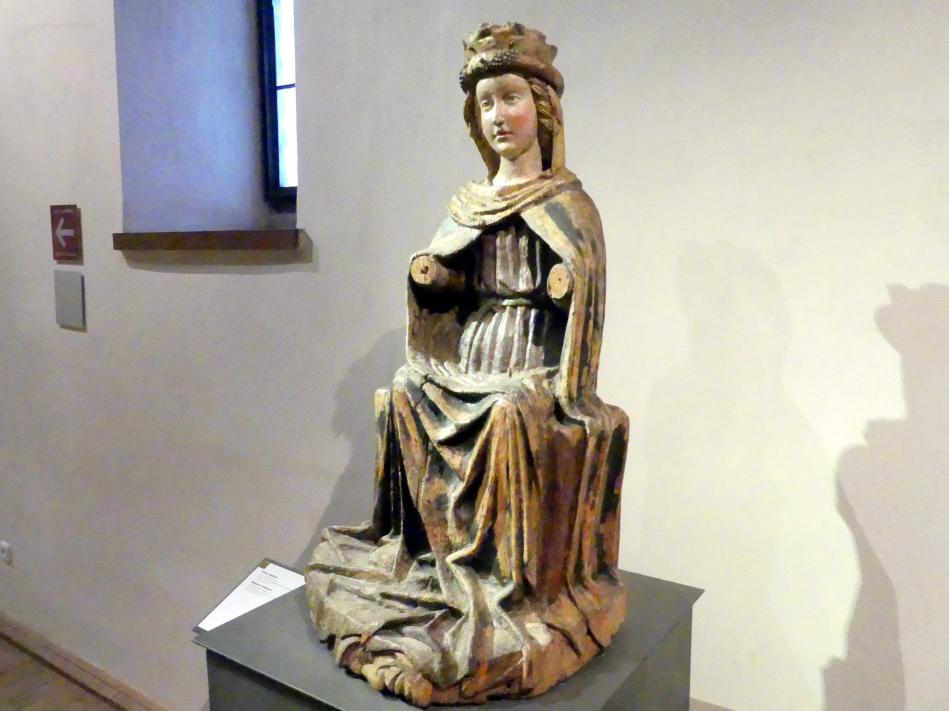 Thronenden Madonna, Prag, Nationalgalerie im Agneskloster, Saal J, um 1440, Bild 3/5