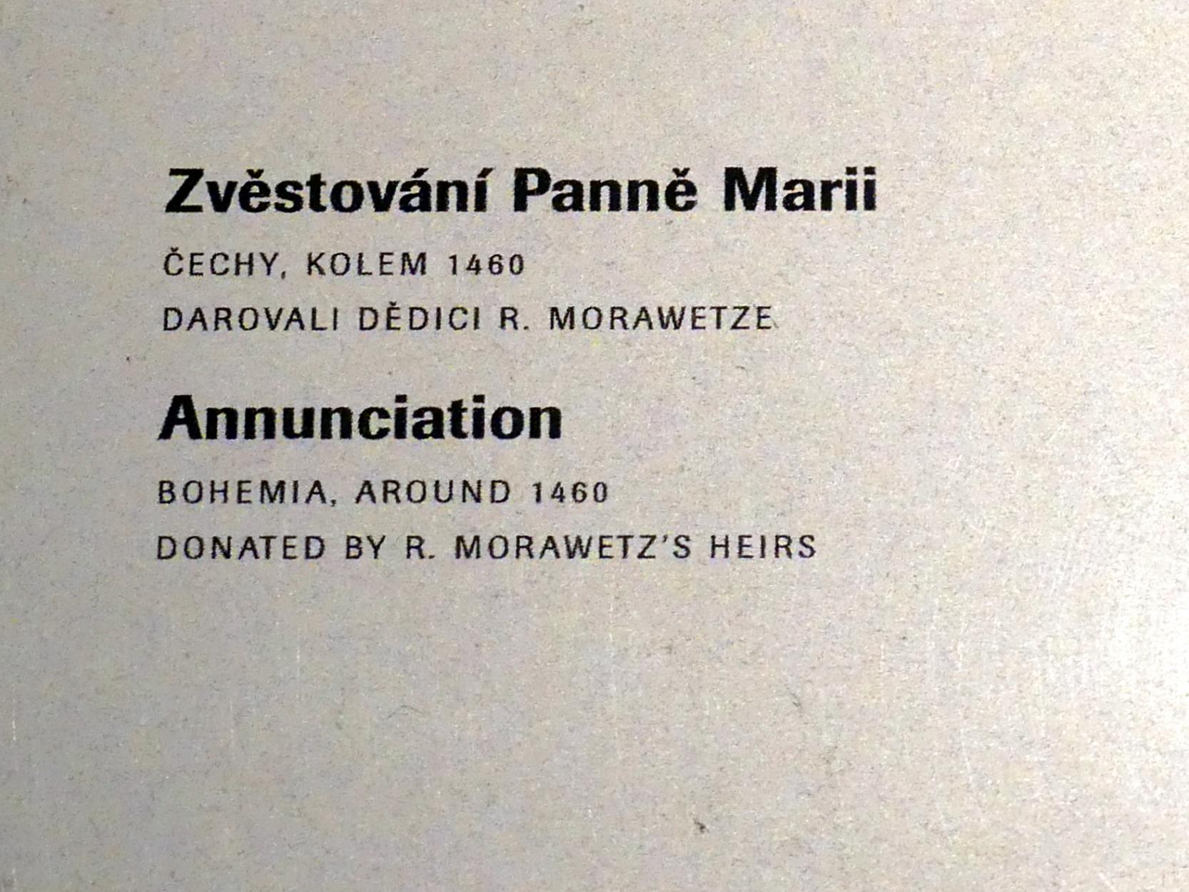 Mariä Verkündigung, Prag, Nationalgalerie im Agneskloster, Saal J, um 1460, Bild 2/2