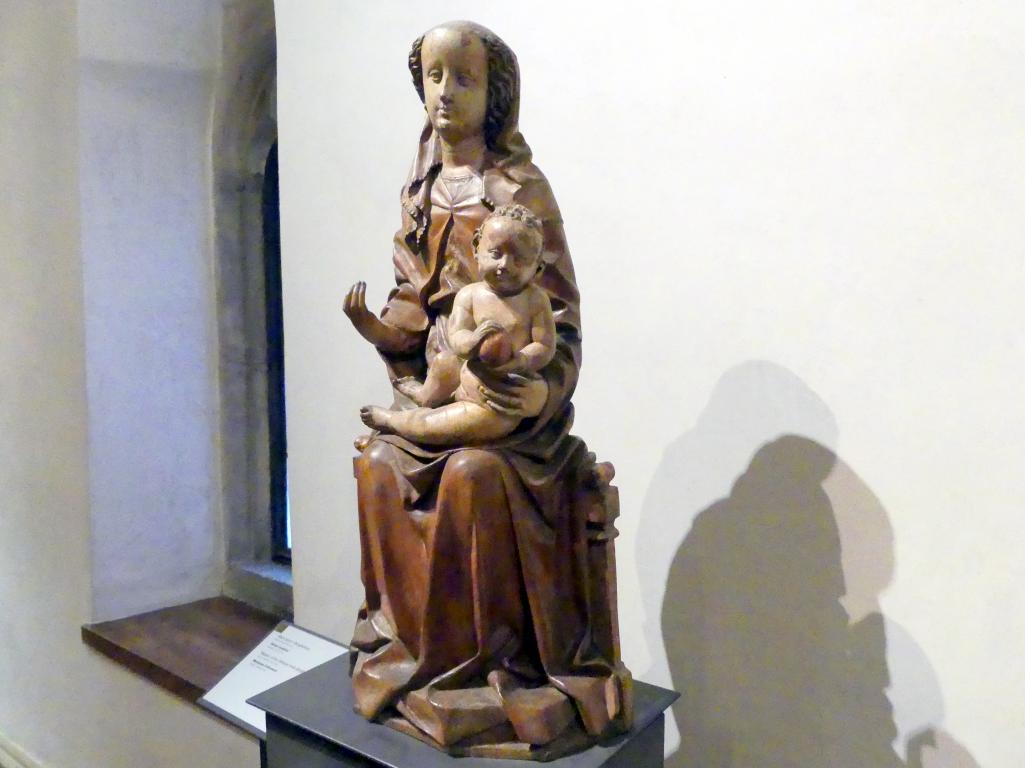 Meister von Berghofen (1440–1445), Thronende Madonna mit Kind, Prag, Nationalgalerie im Agneskloster, Saal J, um 1440, Bild 3/7